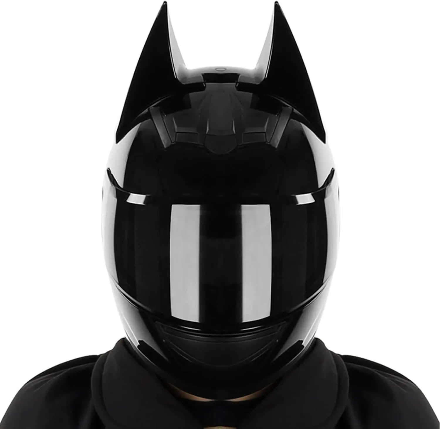 LeLW Cat Ear Full Face Motorcycle Riding Helmet for Adults, DOT Certified FMVSS 218 Approved Wearable Gear, Lightweight Protective Helmet, Cute Stylish All-Season Street Bike Option, Custom Foam Open-Face Alternative for Men/Women