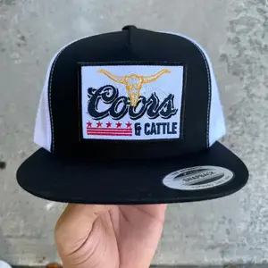 Coors &Cattle Vintage Snapback Trucker Cap Mesh Back Hat
