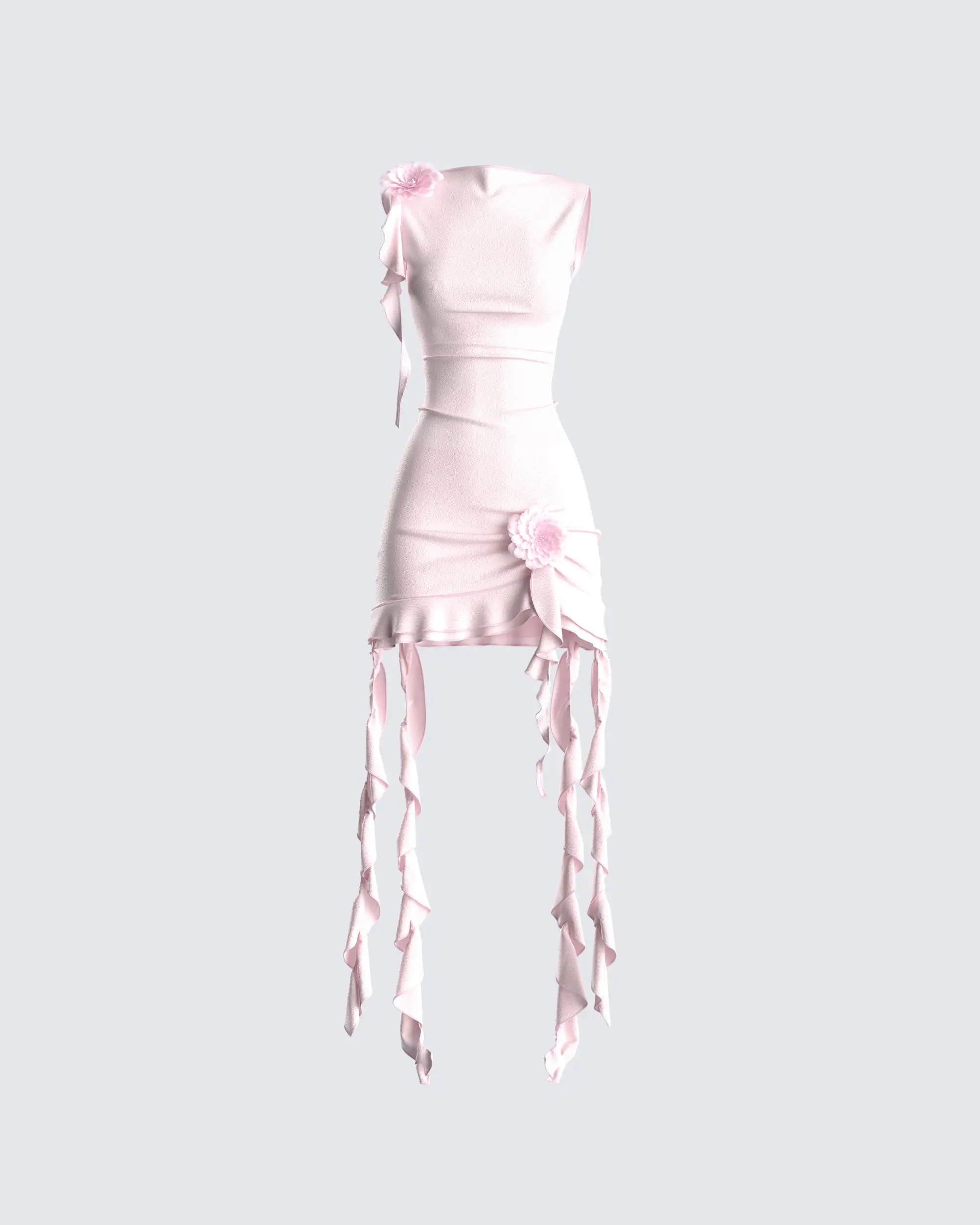 Tiana Pink Ruffle Rosette Dress - TikTok Shop Tiana Pink Ruffle Rosette Dress - TikTok Shop