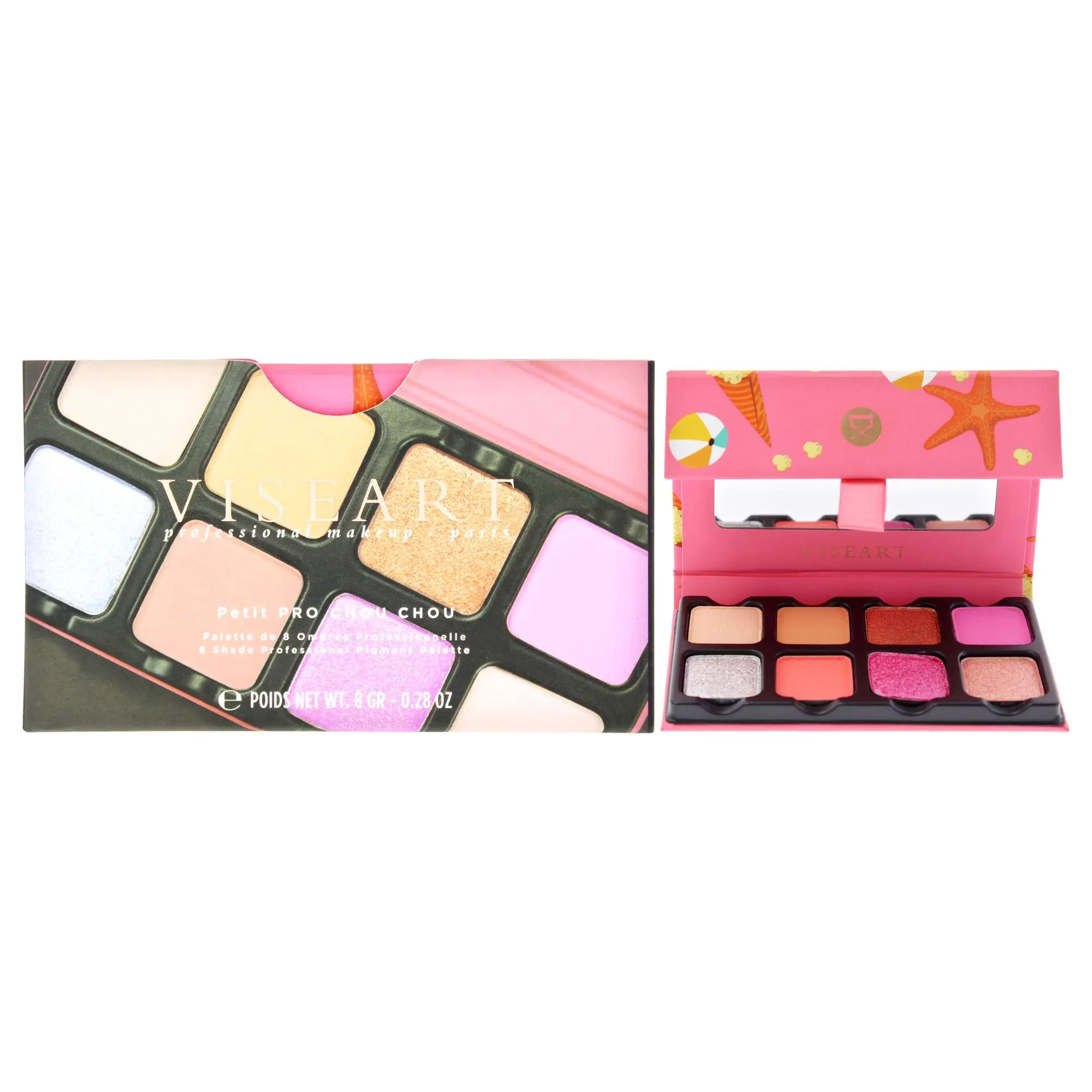 Viseart Paris Petit Pro Compact Eyeshadow Palette - Chou Chou, Women's Cosmetic Makeup for Easy Makeup Application, 0.28oz Eye Shadow