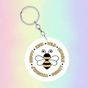 Kind Wild Humble Bumblebee Keychain Plastic