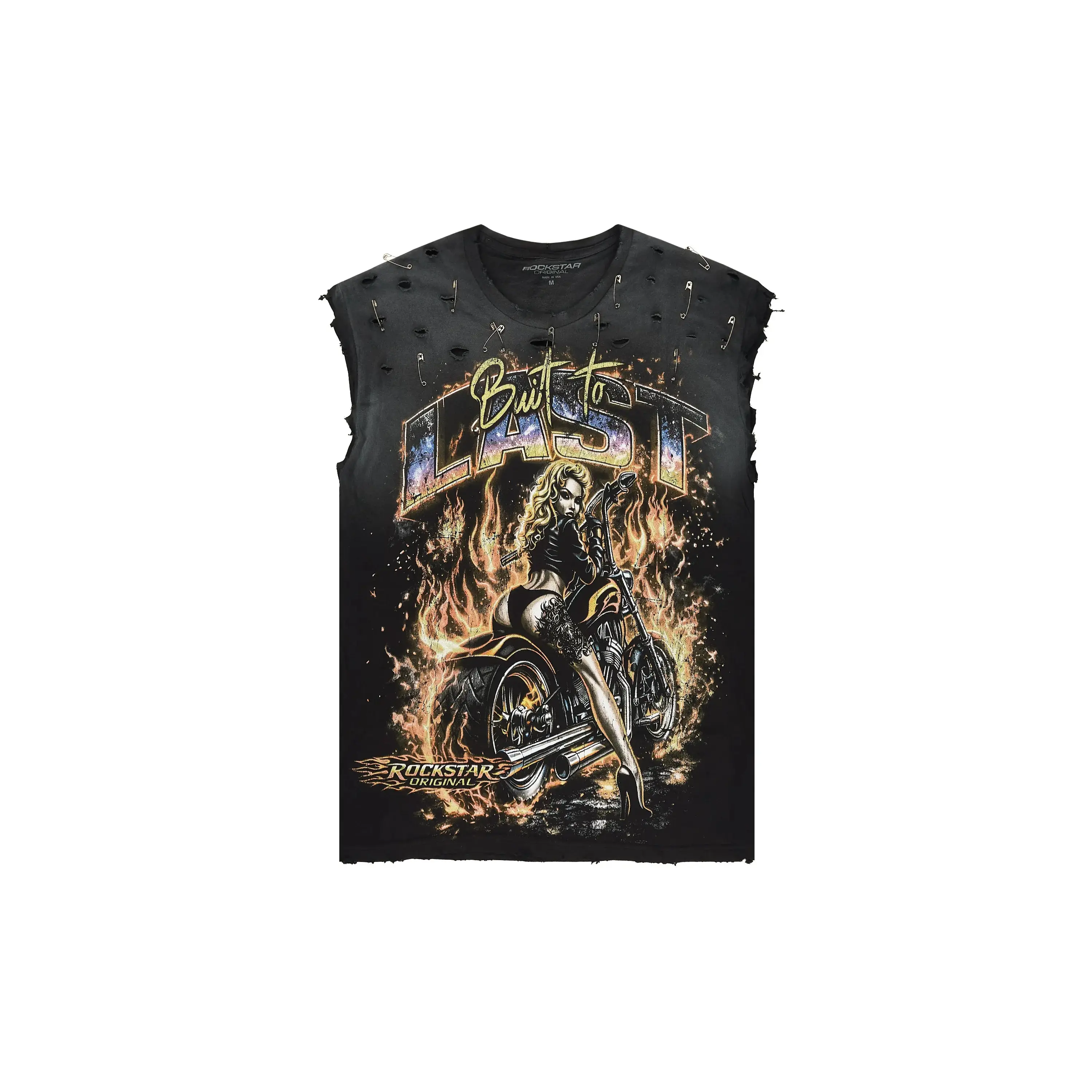 Raider Black Oversized Cut Off T-Shirt