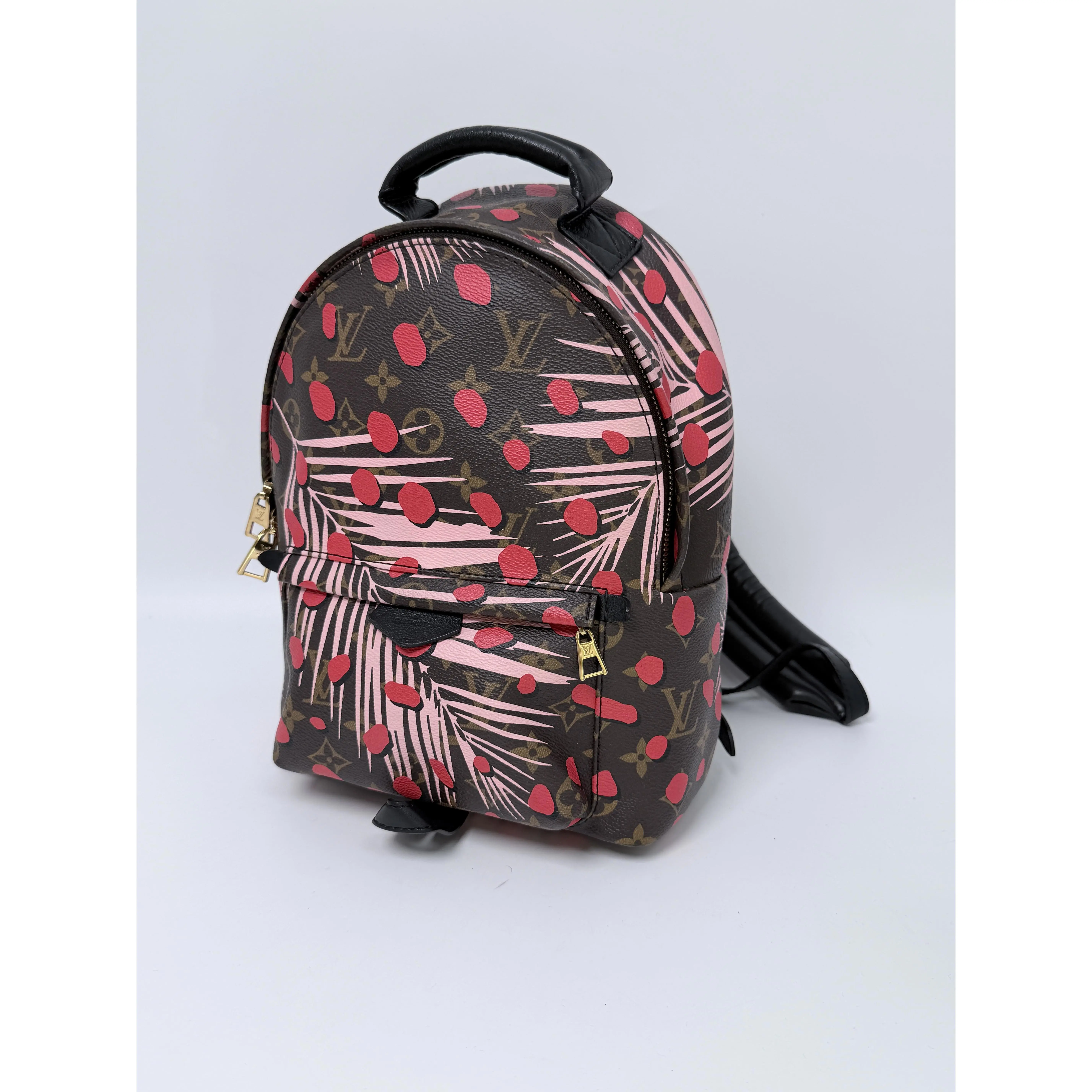 Pre-owned Louis Vuitton Canvas Backpacks Palm Springs PM Monogram Jungle Dots Backpack P0217LV