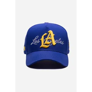 LA Logo A-Frame Snapback | Royal Blue & Yellow