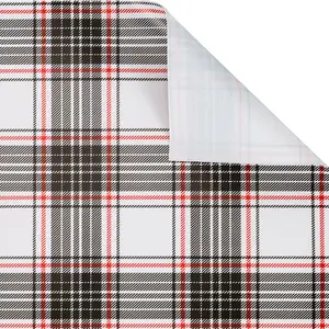30" x 10' Holiday Wrapping Paper | White/Black Plaid festive gift-wrapping needs