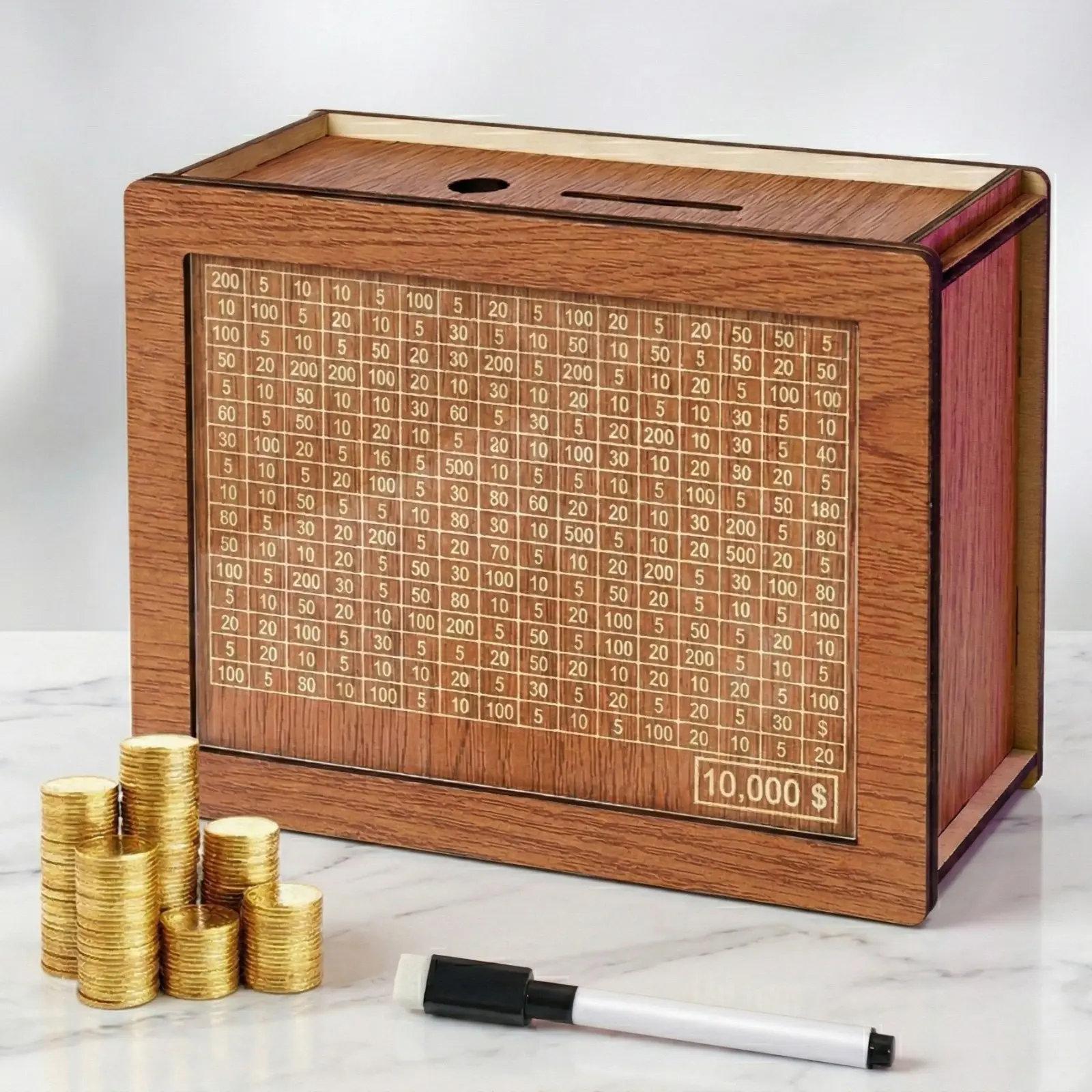 wooden money saving box Coin Storage