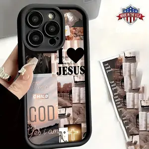 High-Quality Bamboo Black Love Scenery Illustration TPU Shockproof Full Coverage Protective Case, Compatible with Multiple Iphone Models Including 16PROMAX, 11, 12, 13, 14, And 15 - Bamboo Black Love Scenery Illustration LB Phone Case Protector Protection