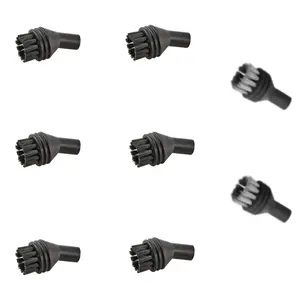 Steambot Dynamics Nylon and Stainless Steel Brush Pack for Steam Cleaner，6 Nylon Brushes & 2 Stainless Steel Brushes