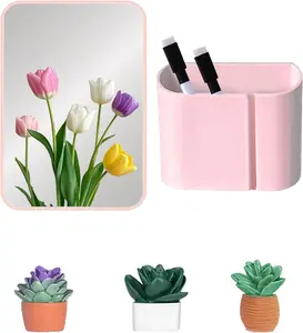 7 count  Locker Mirror with Pen Holder,  Locker Accessories Kit for Girls,  to School Essentials, Cute Decorative Locker Organizer for School Locker Decor, Office, Fridge,  Decor