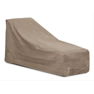 212 MAIN KoverRoos III Breathable Tyvek Fabric Large Fit Outdoor Chaise Cover, Taupe, 82x30x32"