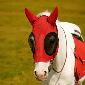 Equestrian Horse Mask, Breathable Comfort, Mosquito & Dust Protection, Non-Obstructive Vision, Ideal for Riding
