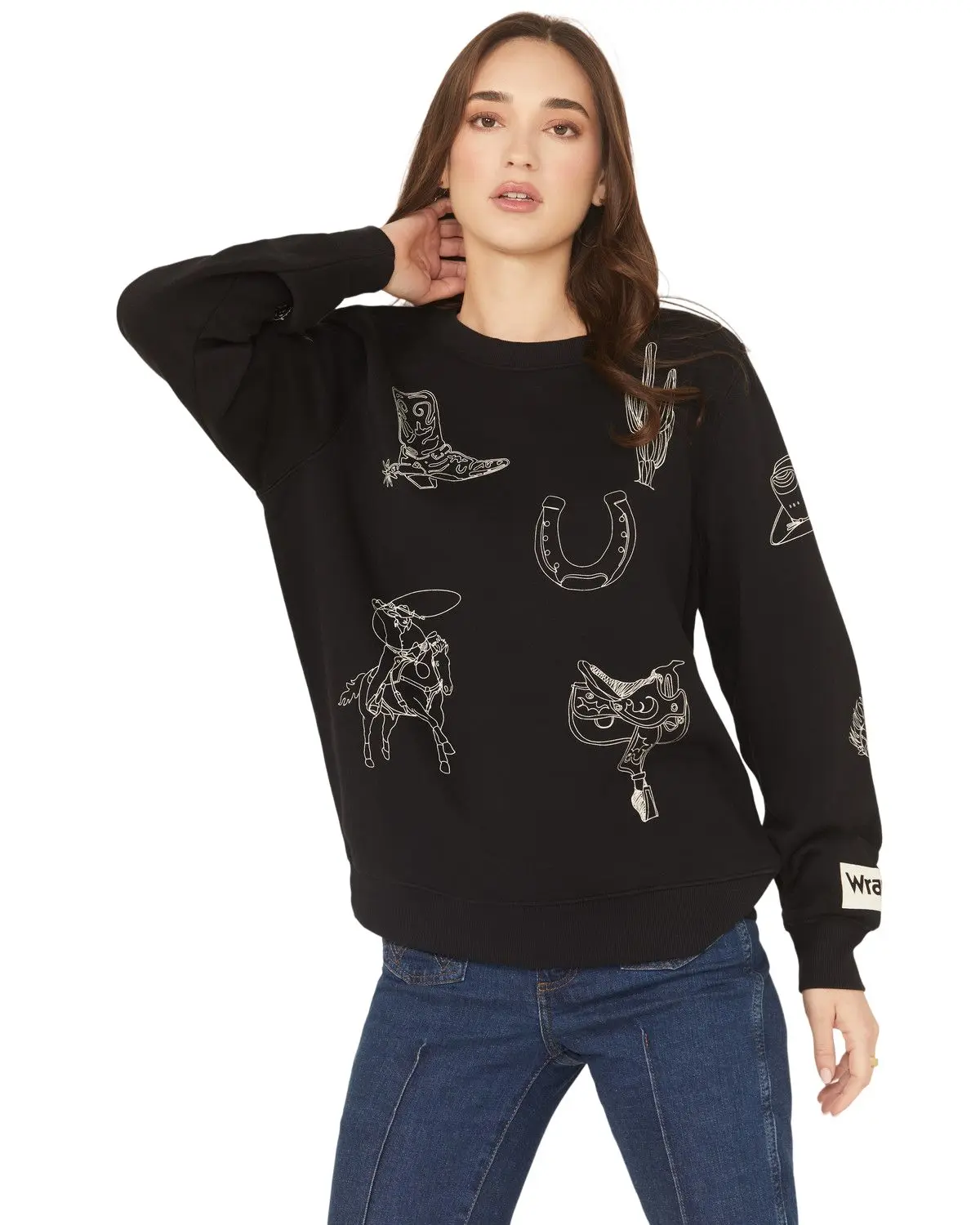Wrangler Women's Retro Women'S Conversational Print Pullover Sweatshirt - 112371617