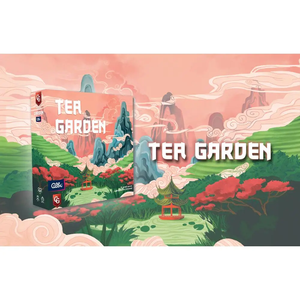 Capstone Games Tea Garden, Beautiful and Artistic Deck Building & Hand Management Board Game, 2-4 Players, 90 Minutes, Ages 14+