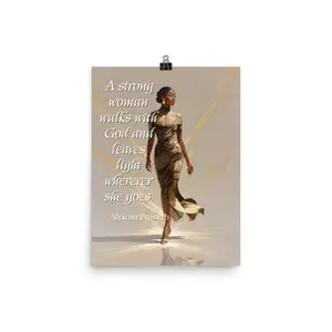 Golden Grace African Proverb Inspirational Digital Wall Art Decor Print Matte Artistic Room Ornaments 10.3 mil Paper Quality Giclée Print