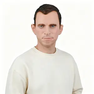 Ultra-Realistic Middle-Aged European Male Latex Mask, Lifelike Full Head Disguise for TikTok Pranks and Role Play