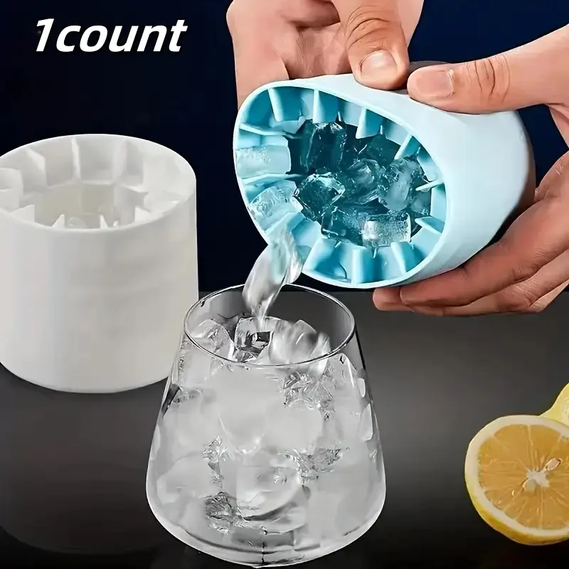 Quick Freezing Silicone Ice Tray Mold, Easy to Use and Durable, Reusable Tool for Ice Blocks, Buckets, Cylindrical Cups, Juice Accessories, Ice Molds