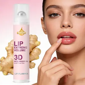 3D Full Lip Gloss, Ginger Extract Nourishing Moisturizing, Lightweight Easy Apply, Long Lasting Shine, Daily Care, Makeup Base, Hydrating, Lip Plumpers