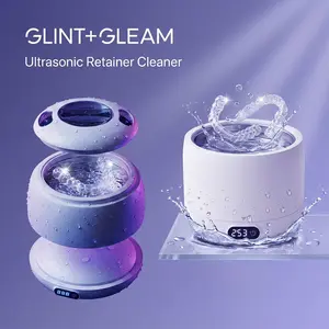 Glint & Gleam Ultrasonic Cleaner Machine for Retainer & Toothbrush Cleaning with UV Light