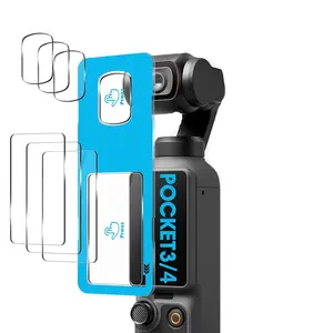(3 Pack) Dji Osmo Pocket 4/3 Camera Protectors, Tempered Glass, 9h HD Clear, Anti-Scratch, Bubble-Free, Auto Alignment Tool Included