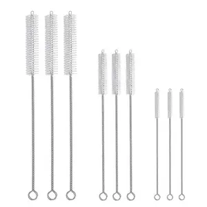 Drinking Straw Cleaning Brushes Set, 9counts/set Modern Simple Mixed Size Straw Cleaning Brush, Multi-purpose Cleaning Brush for Cup, Bottle & Pipe, Kitchen Cleaning Tools Supplies Cleaner