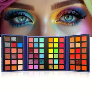 72 Color Rebellious Girl Eyeshadow Palette, Rich Colors for Makeup Videos, Bright Shades for Parties, Neutral Tones for Daily Use, Shimmer for Stage Looks