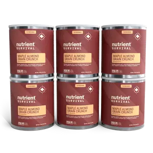 Nutrient Survival Survival Food Maple Almond Grain Crunch 6 Cans