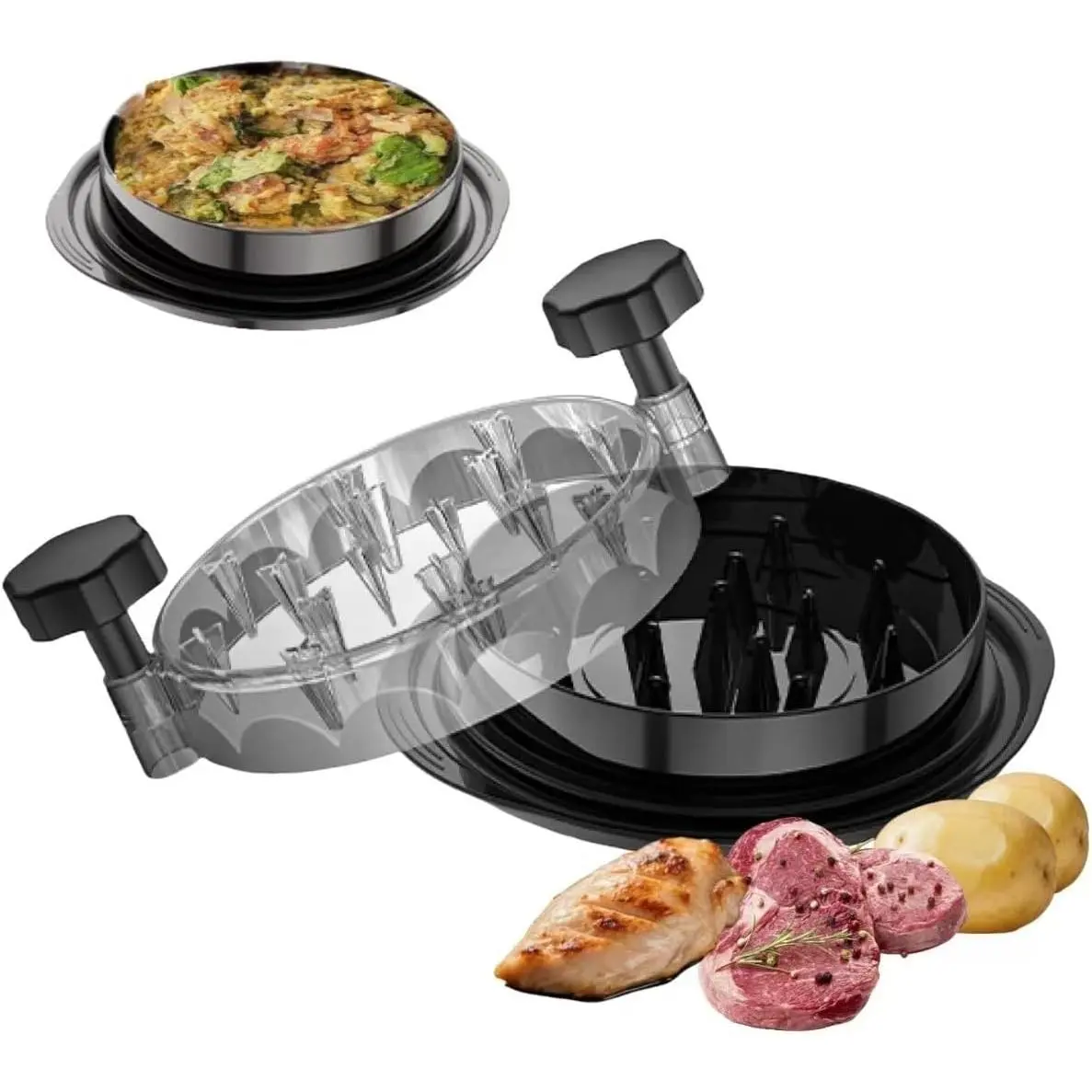 Safe Grade Meat Shredder & Tenderizer - Chicken,  Masher, Ground Beef Tool, Heat Resistant, Dishwasher Safe, Easy Clean, Essential Kitchen Tool