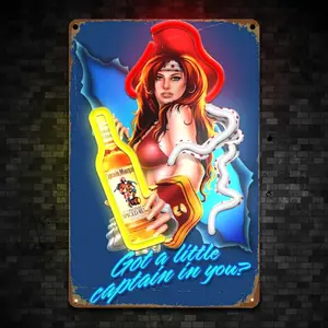 Captain Morgan Led Neon Sign Rum Neon Sign USB Powered with Dimmable Function Bar/Man Cave Style Wall Decor
