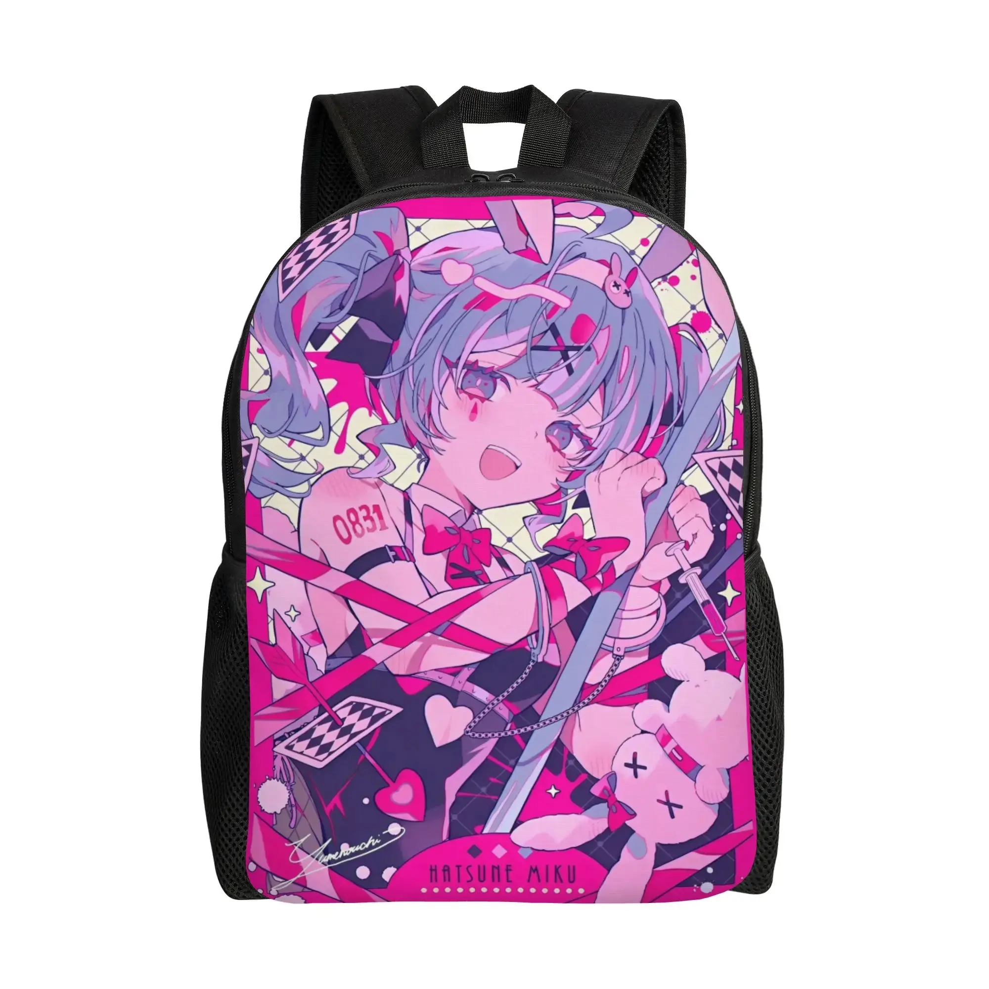 Hatsune Miku  Backpack Sports High School Hiking Travel Vocaloid Girl Anime  Daypack for Men Women Laptop Shoulder Bag