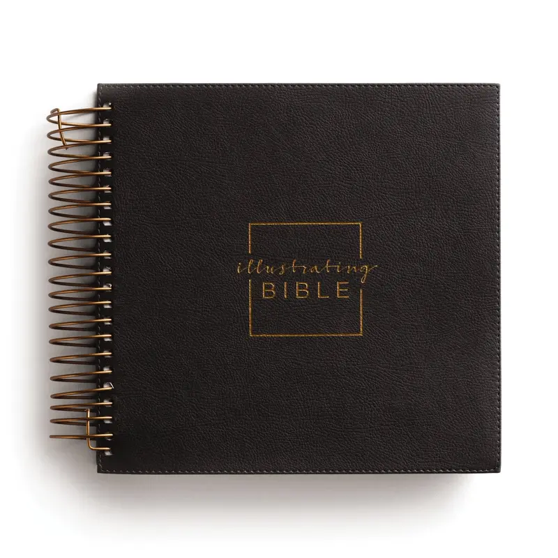 NIV, Spiral-bound Illustrating Bible, Leathersoft Spiral, Dark Gray: Draw, Write, and Reflect Your Way Through Scripture