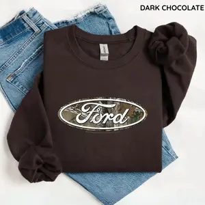 Ford Logo Realtree Camo Logo Sweatshirt, for Men, for Women Menswear Retro Classic T-Shirt, Autumn Floral Shirt UWH