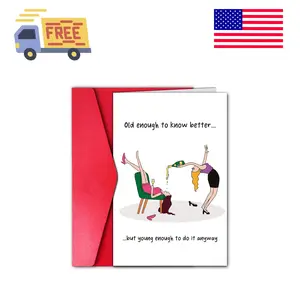 Female Friend Birthday Card Funny, Happy Birthday Card for Girls Mom Bestie Bff (Old Enough)