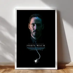 John Wick Movie Poster, Action Movie Inspired Poster, Neo Noir Wall Art, Dark Assassin Film Print, Modern Decor, Gift for Movie Fans