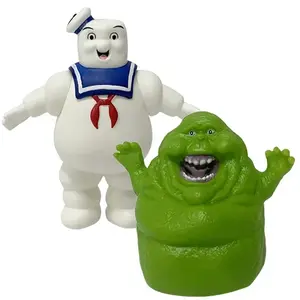 13cm Ghostbusters Anime Figure Marshmallow Ghost Action Figure Slime Green Ghost Figurine Collection Model Toy Halloween Gifts Green Ghost Figurine