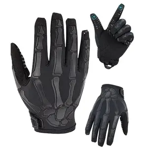 Outdoor Ice Silk Full-finger Tactical Windproof Gloves, Motorcycle Riding Touchscreen Gloves with Anti-slip Breathable Wear-resistant, Sports Gloves for Outdoor