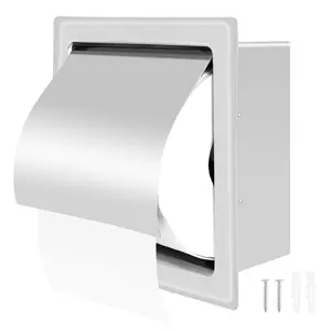 Stainless Steel Recessed Toilet Paper Holder Wall Toilet Paper Holder,Modern Style Toilet Paper Holder,Recessed Tissue Roll Dispenser for Bathroom