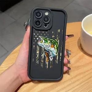 Fish Pattern Phone Case, Anti-drop Cellphone Protective Case, Total Protective Shockproof Mobile Phone Cover for iPhone 11 12 13 14 15 16 Pro Max, Electronics Accessories