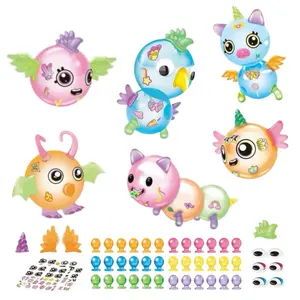 DIY Balloon Doll Set, Balloon Animals Magic Stick Bubble Ball Kit with Balloons and Accessories, Educational Toy for Kids, Fun Party Activity Gift for Ages 3+, Balloon Party Supplies