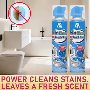 Amyrose Toilet bowl cleaner, Toilet Cleaning Foam – Expands to Clean Hard-to-Reach Areas · Lifts Stains and Odors · Leaves a Light Peach Freshness | household items · Bathroom Cleaner · cleaning supplies and tools