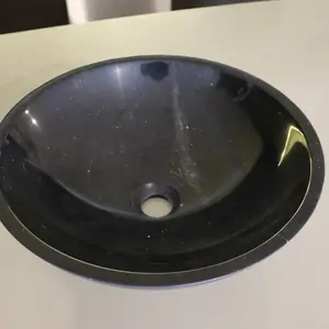 Circular 17" Marble Vessel Bathroom Sink