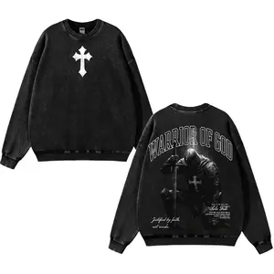 Warrior Of God Christian Knight Vintage Washed T Shirt / Sweatshirt / Hoodie Faith Based Streetwear Armor Of God Graphic Tee Heavy Cotton Unisex Jesus Believer Religious Gospel Apparel Justified By Faith Sola Fide Style