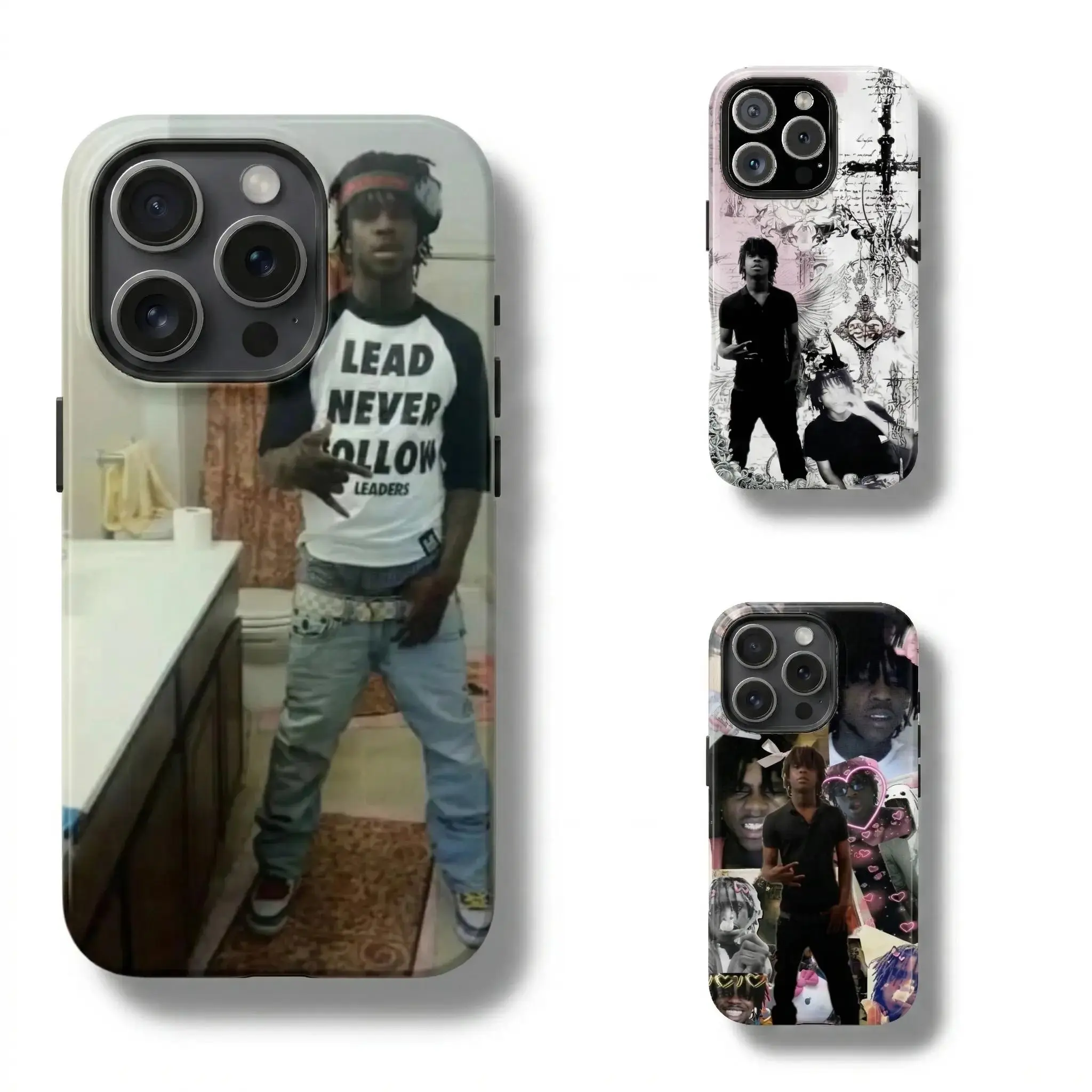 Chief Keef "Lead Never Follow" Dual Layer Smartphone Case, Handheld Cellphone Protection for iPhone 17 Pro Max,16,15,14,13,12,11 Pro Max Plus & Samsung Galaxy S24,S23,S22,S21,S20 Devices, Cute Fashion Cover, Ideal Gift for Her/Him, Casing