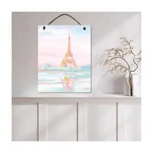 Courtside Market Pastel Paris V Crop 12x16 Artboard with Twine