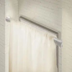 Central Design  1 in. Twist-Lock Spring Tension Rod for 19 to 28 in. Windows, White