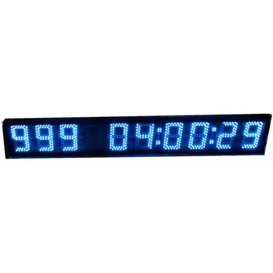Large 9-Digit LED Digital Clock, Modern Countdown & Count-Up Event Timer with Wall Mount for Gamers and Indoor Races, Gaming, Led Display, Large Size, Event Timing, 110X16x4cm, Azoou, Bracket Mountable, Excellent Visibility, Indoors, Led Digital Clock Tim
