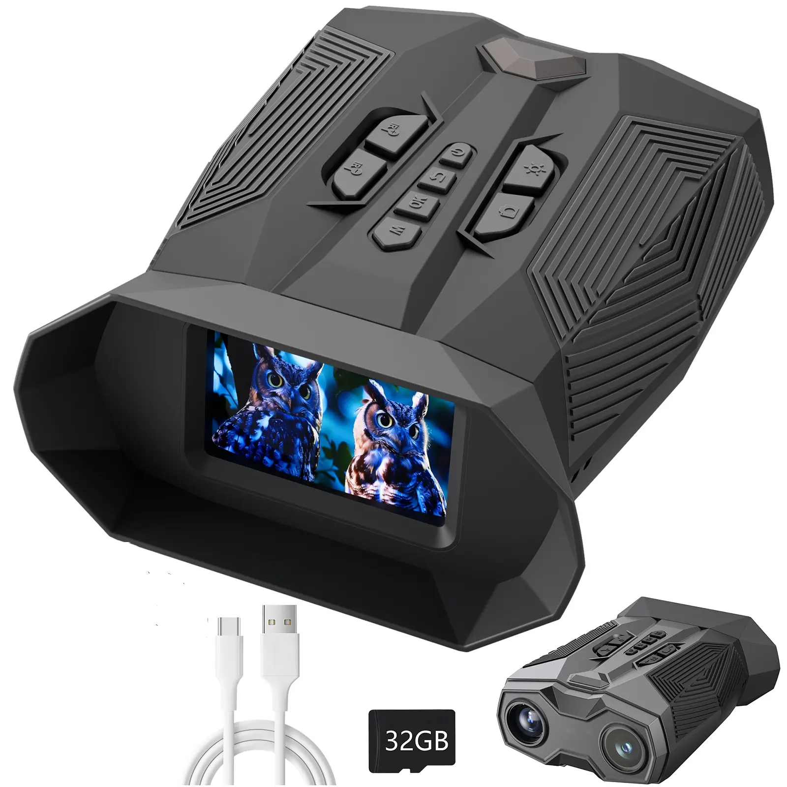 4K HD Night Vision 20x Zoom & 500m Night Vision Range Built for Operators: Military-Grade Night Vision for Hunting, Fishing & Survival