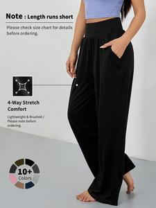 sporty solid color pocket joggers pants, casual sport wide waistband trousers for outdoor workout running, sweatpants for women, ladies sportswear for all seasons, fall sport & outdoor clothing, gymclothes, baggy jogging pants