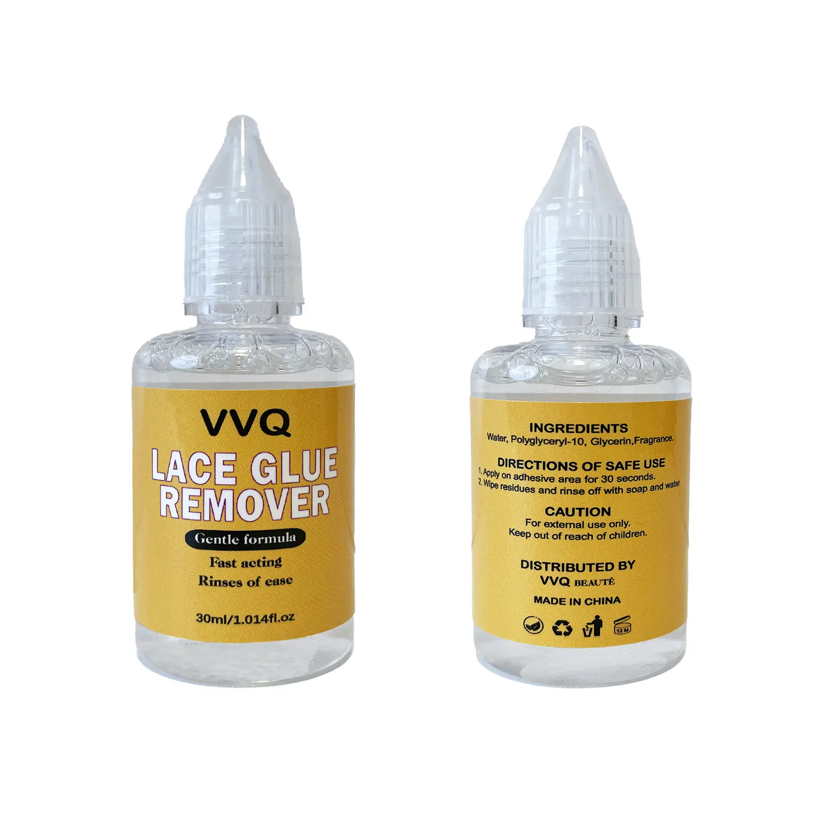 VVQ BEAUTE Lace Glue Remover Fast Acting Skin-friendly No residue For Safe Wig Removal For Tape-in Hair Extensions Wig Glue and Double-Sided Extension Tape