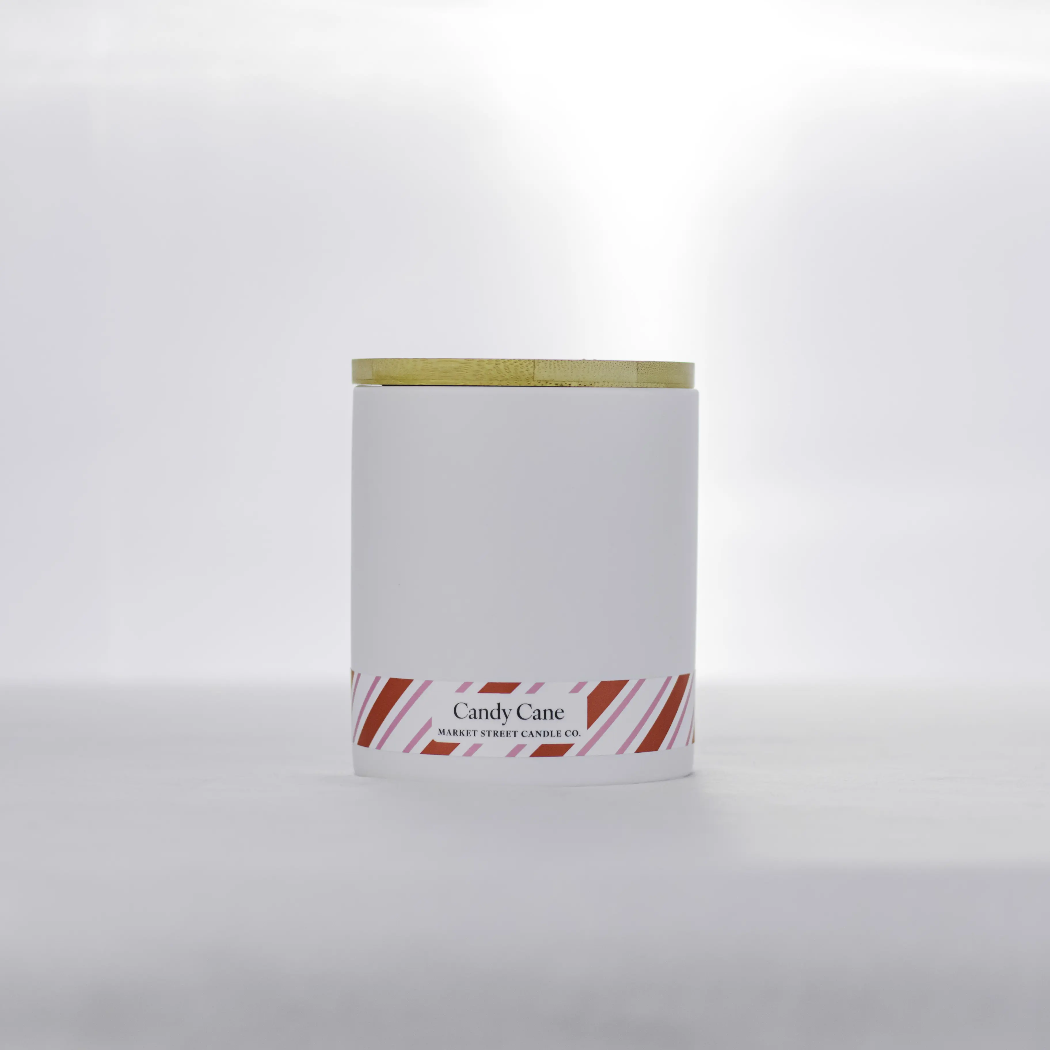 12oz Candy Cane Naturally Scented Ceramic Candle