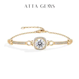 Fashion Design 2CT VVS1 D Color Party Jewelry Bracelet Lab-Created Moissanite for Engagement Wedding Hypoallergenic Gift Women Man B041